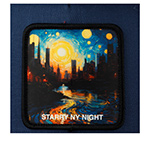 Бейсболка CAPSLAB арт. CL/ART/1/PCT/STAR Premium Starry NY night (темно-синий / коричневый)