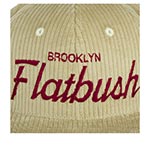 Бейсболка HOOD арт. 103-SWC001-NY001-KH Flatbush Cord (светло-бежевый / красный)