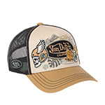 Бейсболка VON DUTCH арт. VD/1/CT/PATCHES/15  (кремовый / светло-коричневый)