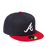 Бейсболка NEW ERA арт. 12572848 Atlanta Braves MLB (черный / красный)